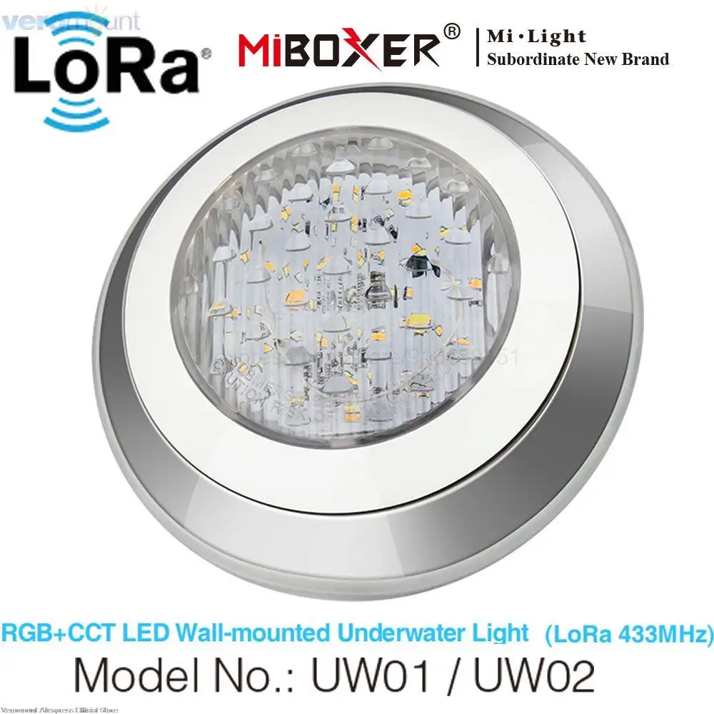 MiBoxer AC12V/DC12-24V IP68 Podvodni 9 W 15 W 27 W RGB + CCT Zid Podvodna Lampa PAR56 Led Svjetiljka za bazen 433 Mhz Gateway WiFi