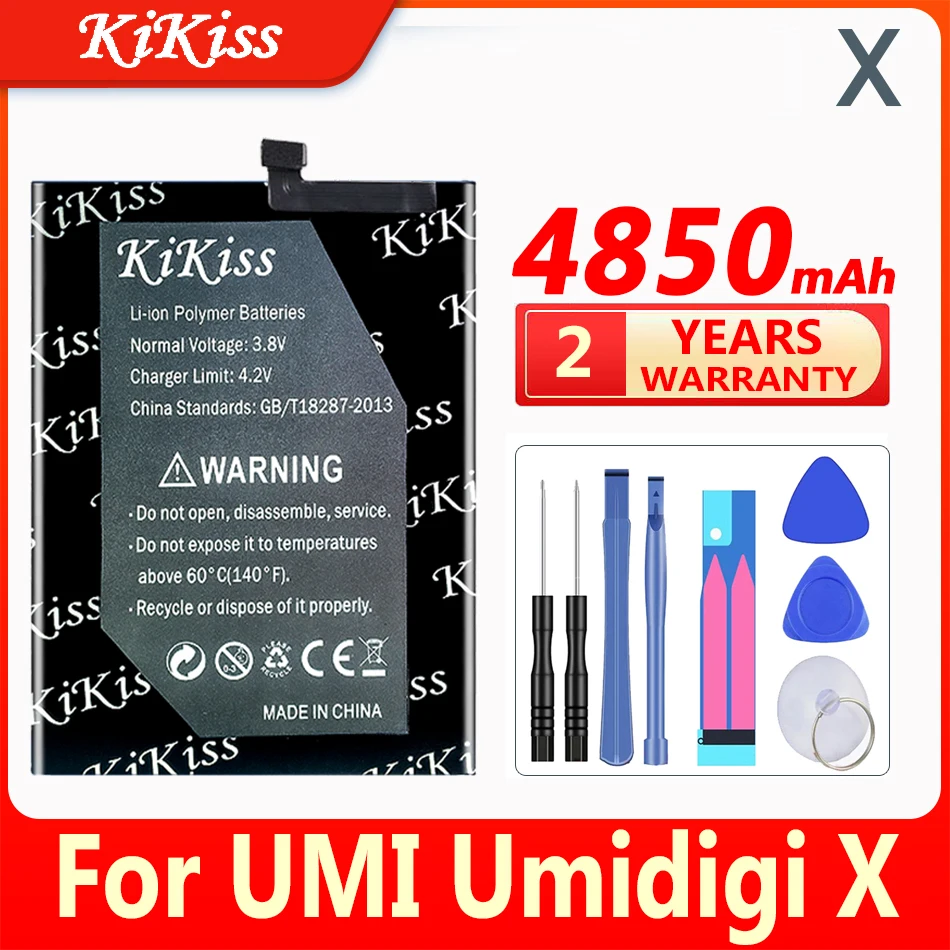 KiKiss Zamjena 4850 mah Baterija za UMI Umidigi X Veliki Kapacitet Bateria 100% Novih Rezervnih Dijelova Telefon Pribor Baterije