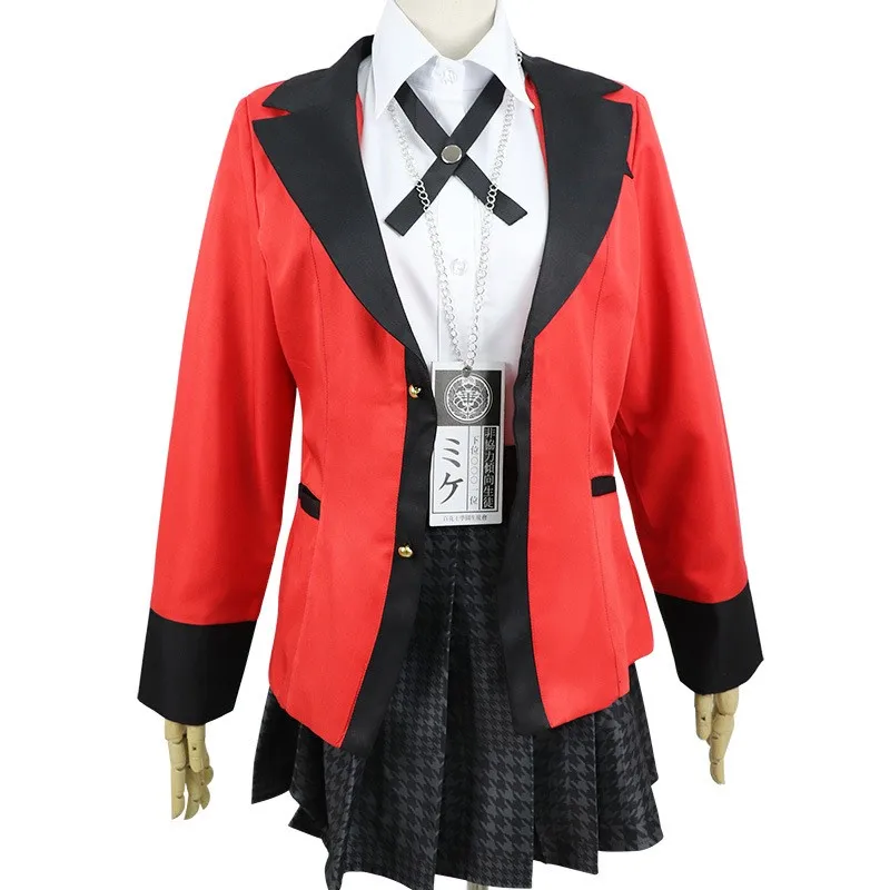 Hot Cool Kostime za Косплея Anime Какегуруи Юмеко Джабами Japanski uniformi Za Djevojčice Komplet Jakna + Košulja + Suknja + Nadkoljenice + Kravata