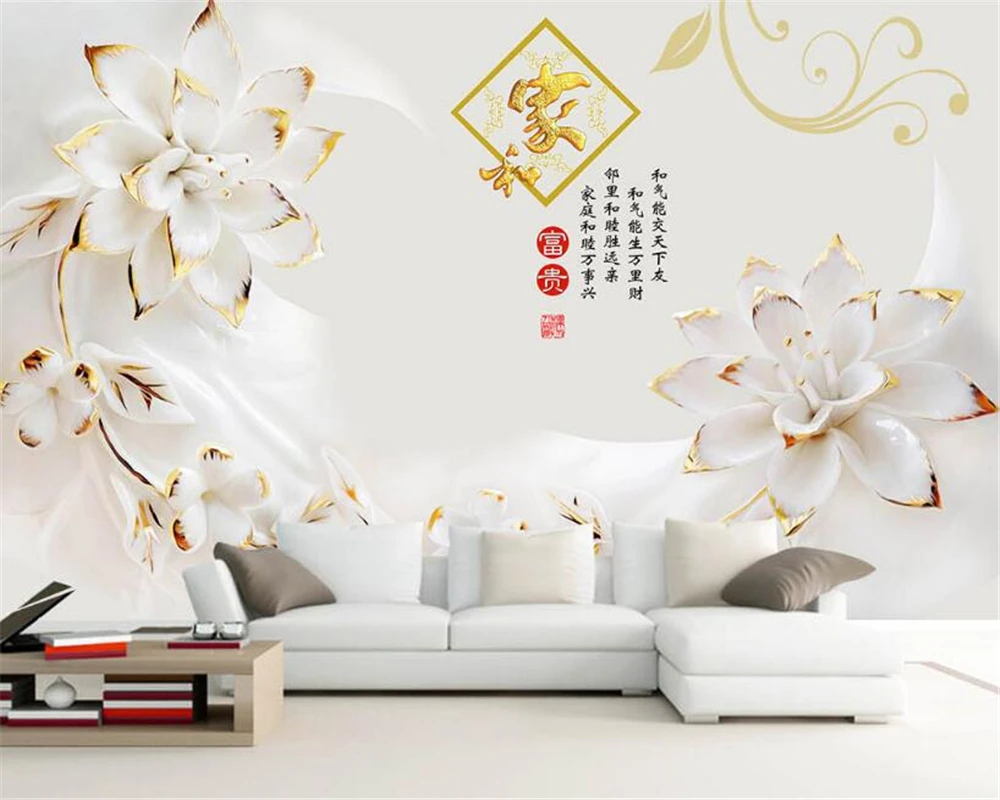 Beibehang 3d pozadina bijela trendi reljefni pozadini s bojama dnevni boravak spavaća soba TV pozadina freska foto papel de parede
