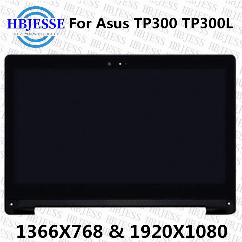 Originalni 13,3-inčni LCD zaslon Zamjena za Asus TP300 TP300LA TP300LD Dodirni LCD zaslon sklopa s Okvirom 1920*1080 1366*768