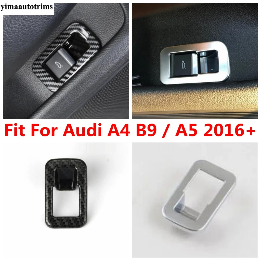 Stražnji Prekidač Prtljažnika Gumb za Upravljanje Dekor Frame Maska Za Audi A4 B9/A5 2016-2020 Mat/Od Karbonskih vlakana dodatna Oprema Za Interijer