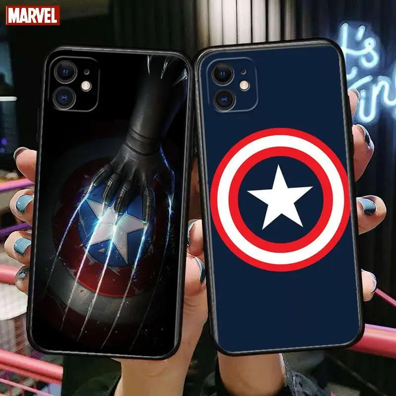 Sjedalo za telefone Marvel Captain America Shield za iPhone 13 Pro Max case 12 11 Pro Max 8 PLUS 7 PLUS 6S XR X XS 6 mini se kreće cell