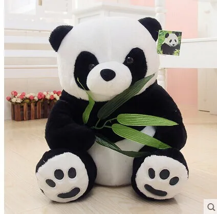 velika 40 cm sjedi Panda s bambusa pliš igračku Božićni poklon w0704