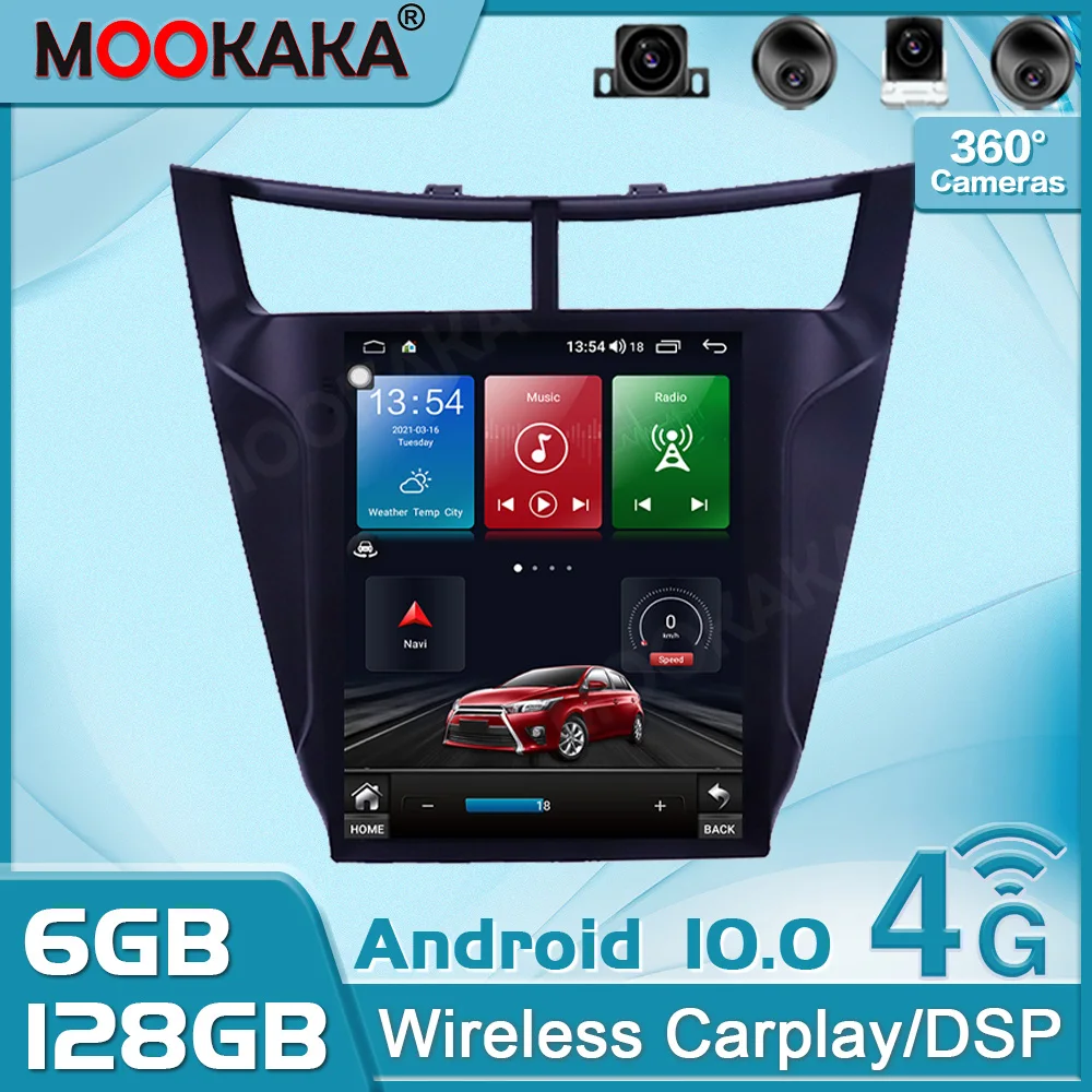 Android Bežični Carplay Za Chevrolet Sail 2015-2017 Automatski Skladište Surround Pregled Auto Media Player, Stereo Radio GPS Navigacija