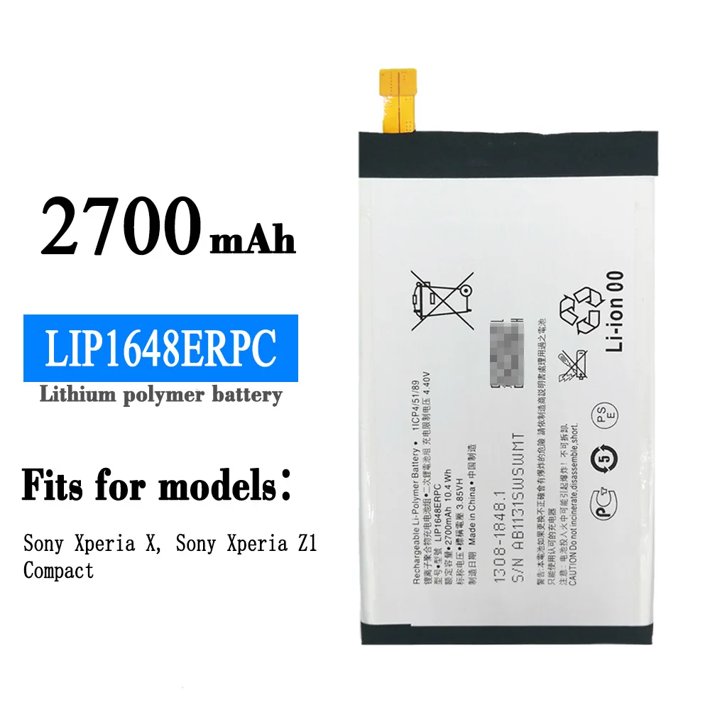 LIP1648ERPC Izvorni Visokokvalitetan 2700 mah Zamjenske Baterije Za Sony Xperia X Xperia Z1 Kompaktni Mobilni Telefon Najnovije Baterije