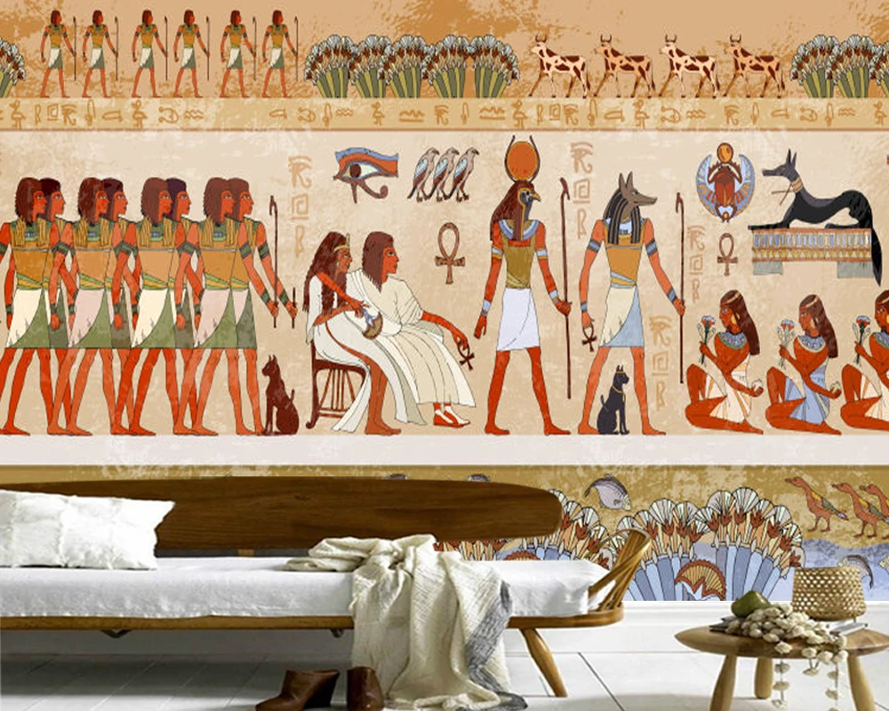 Egipatski bogovi i faraoni 3d desktop freska papel de parede, dnevni boravak, TV, kauč na zid spavaća soba desktop home dekor