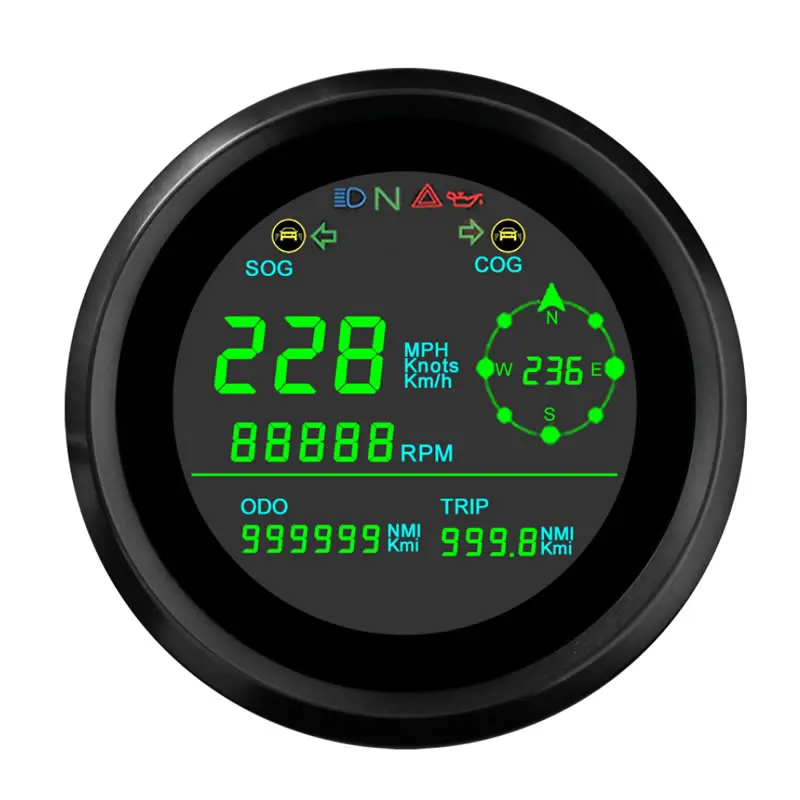 85 mm LCD-GPS Staza za Moto s Brzinomjer i Мультииндикатором, Novi Digitalni Indikator Dužine i Širine