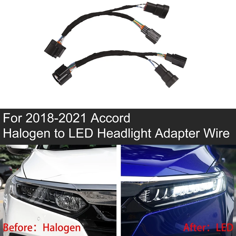 1 Par za 2018 19 20 2021 Honda Accord Od halogenih do led svjetla Adapter Ožičenje Ažuriranje lampe Modificirana knjiženje