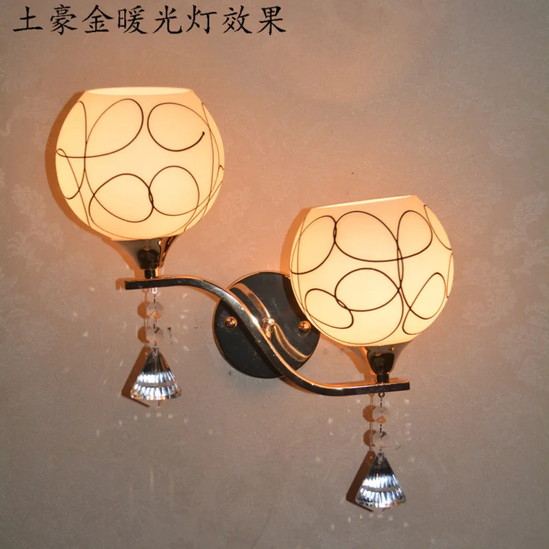 Постмодернистский kristalnu zidne lampe zlatno zid zidne svjetiljke svjetiljke AC110V 220V moderan luksuzni sjaj dnevni boravak spavaća soba svjetiljke