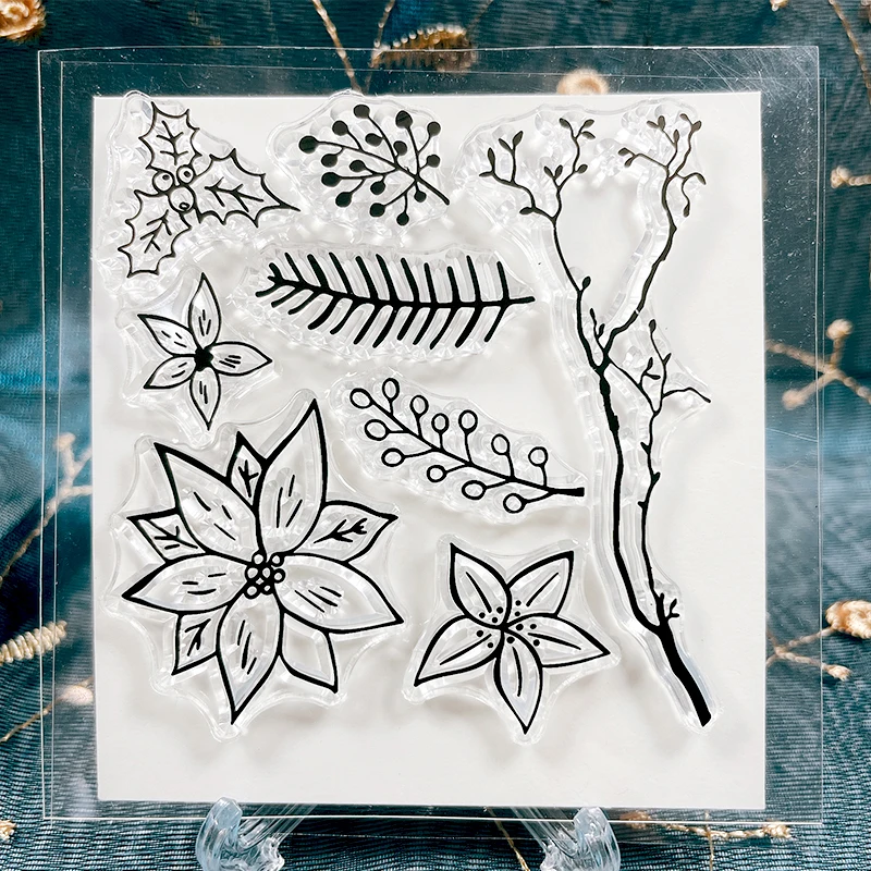 Panalisacraft Cvijet transparentan pečat, Prozirni Silikon Marke za DIY Scrapbooking/Izrada Razglednica/Dekoracija za Dječje Rukotvorina
