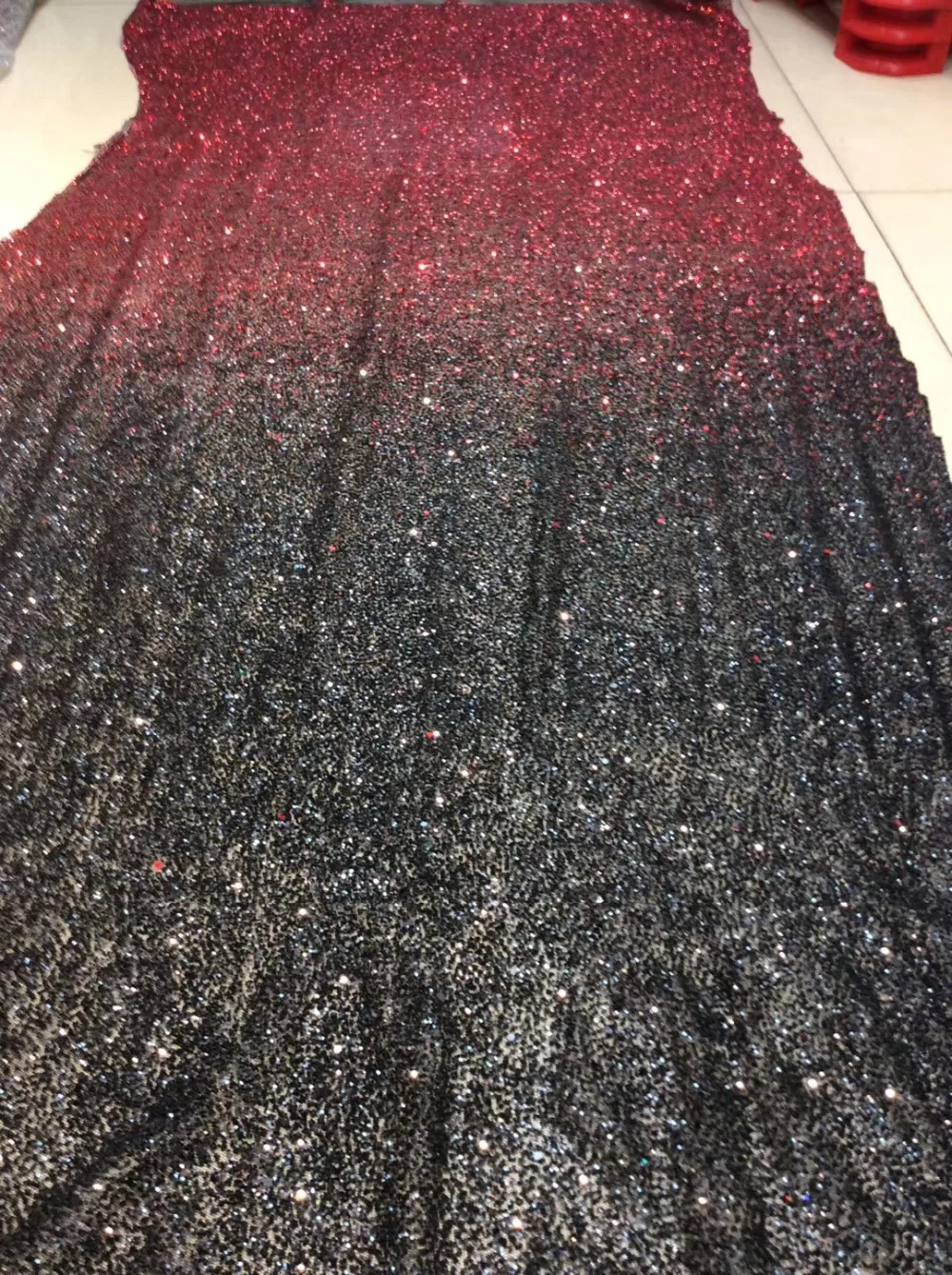 5 metara BZ12 # bordo-crvena mješavina crne boje sa po cijeloj površini, sjajna čipka afrička tkanina za vjenčanje djeveruša haljina/večernja haljina/piljenje