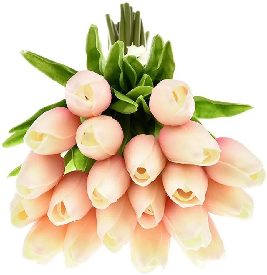 30 kom Umjetnih Boja Tulipana na dodir, Home Dekor za Svadbene zurke (Šampanjac)