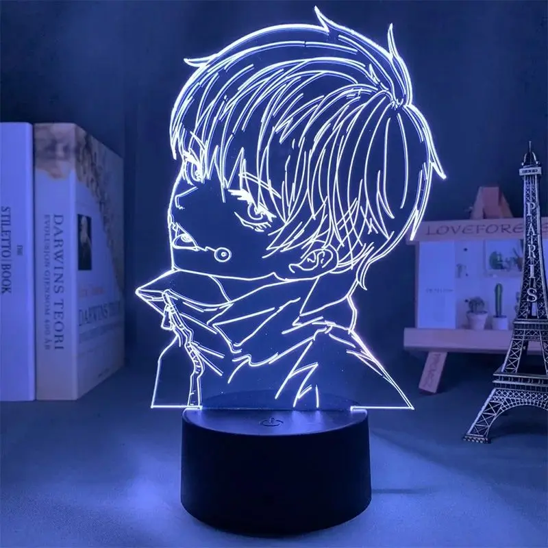 3D noćno svjetlo Jujutsu Kaisen Gojo Satoru USB Punjenje Dodirni Prekidač Lampe 7 Šareni Dječji noćno svjetlo Topla Izravna Isporuka Novo