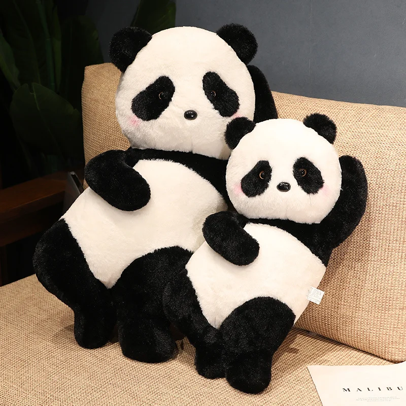 Slatka i lijepa crno-bijela iza male lutka-panda, pliš igračku, bočna iza lutka-panda, dječje utješni lutka