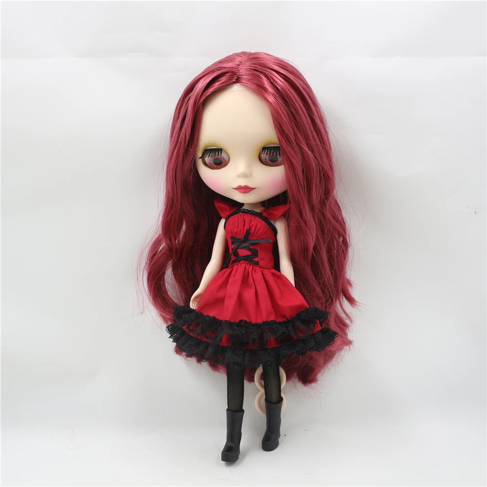 Odjeća Za 1/6 Blyth ICY Licca lutka Crvena Haljina S Čipkom kvalitetne igračke za djevojčice poklon