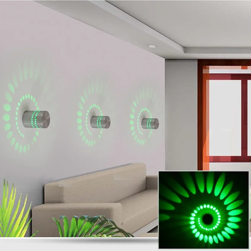 Zidne lampe spiralu učinak RGB s daljinskim upravljačem, u boji lampa za blagdanske zabave, lampa za bar, lobi, ktv, lampe za uređenje doma