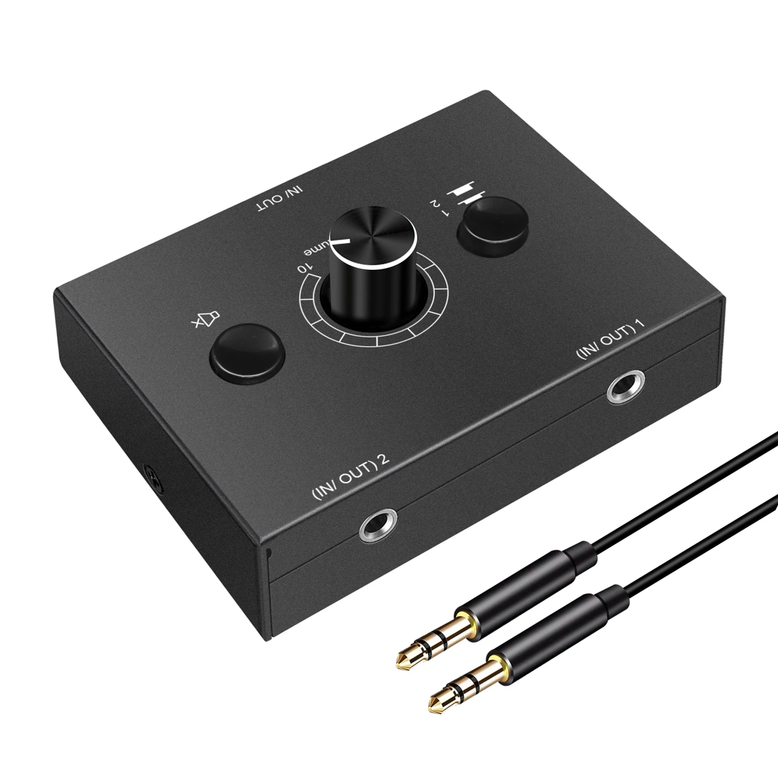 Tipka za isključivanje zvučnika RAČUNALA 1-U-2 ili 2-U-1 Izlaz 3.5 mm Stereo laptop 2 porta dvostruki matrični slušalice S Audio kabelom Prekidač za Razdjelnik