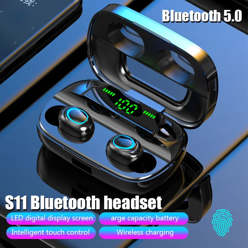 S11 TWS Fone Bluetooth Slušalice su Bežične Slušalice HiFi Stereo Zvuk Slušalice Buka Kamkorder Sportske Slušalice za iPhone Xiaomi