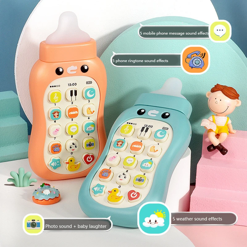 Novi Inteligentni Obrazovne Glazbena Igračka-Bočica za Mobilni Telefon, Oponašajući Bočicu-Cuclu za Djecu od 1 godine za Dječake i Djevojčice
