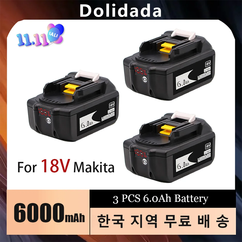 Najnovija Akumulatorska baterija BL1860 18 6.000 mah Litij-Ion za Makita 18 Baterija BL1840 BL1850 BL1830 BL1860B LXT 400