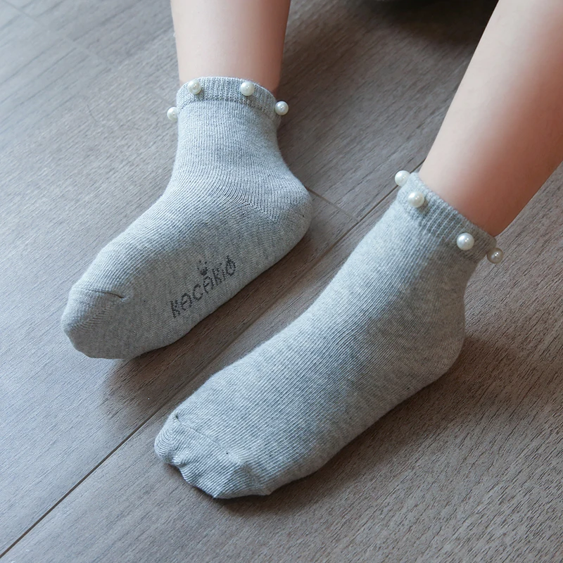 Čarape do Gležnja za djevojčice 0-6 godina, Izvezena perle Meke Pamučne Čarape za malu Djecu, dječje Čarape u stilu princeze, Školska Odjeća