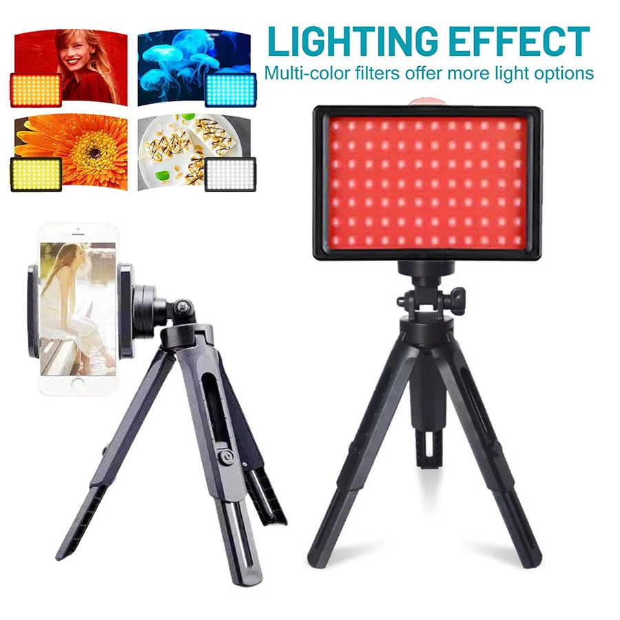 6 inča RGB Filter LED Fotografije, Video Svjetlo Ploča Rasvjeta studio fotografija Lampa sa Telefonom Tripod Stalak za Snimanje Uživo