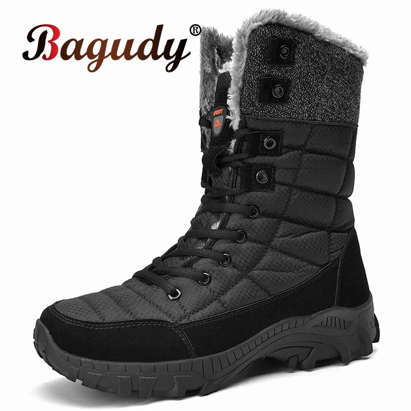 Trendy zimske muške zimske čizme, kvalitetne vodootporne cipele s visokim берцем, gospodo toplo pliš ulične cipele, zimske cipele, muške tople cipele