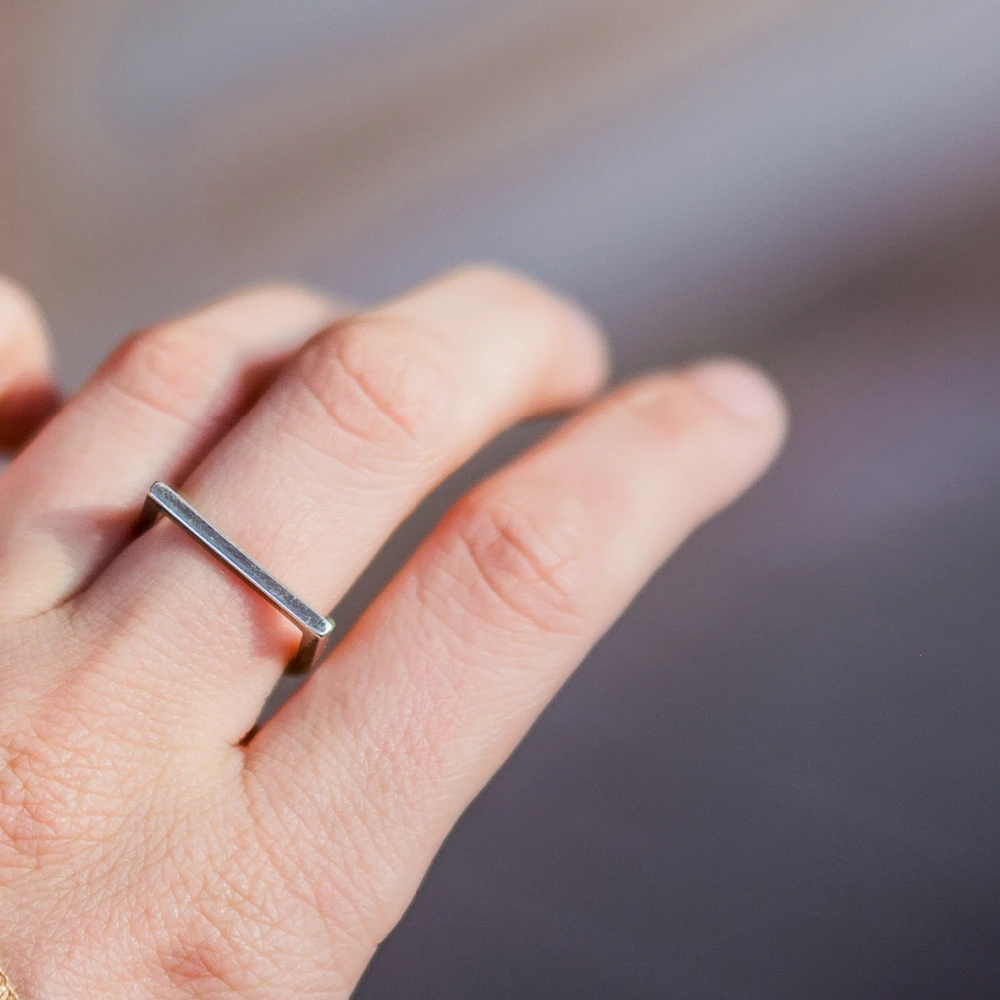 VISUNION Popularni Hip-Hop Prsten od Nehrđajućeg Čelika za Žene Ženske Jednostavnih Geometrijskih Punk Prsten na Prst