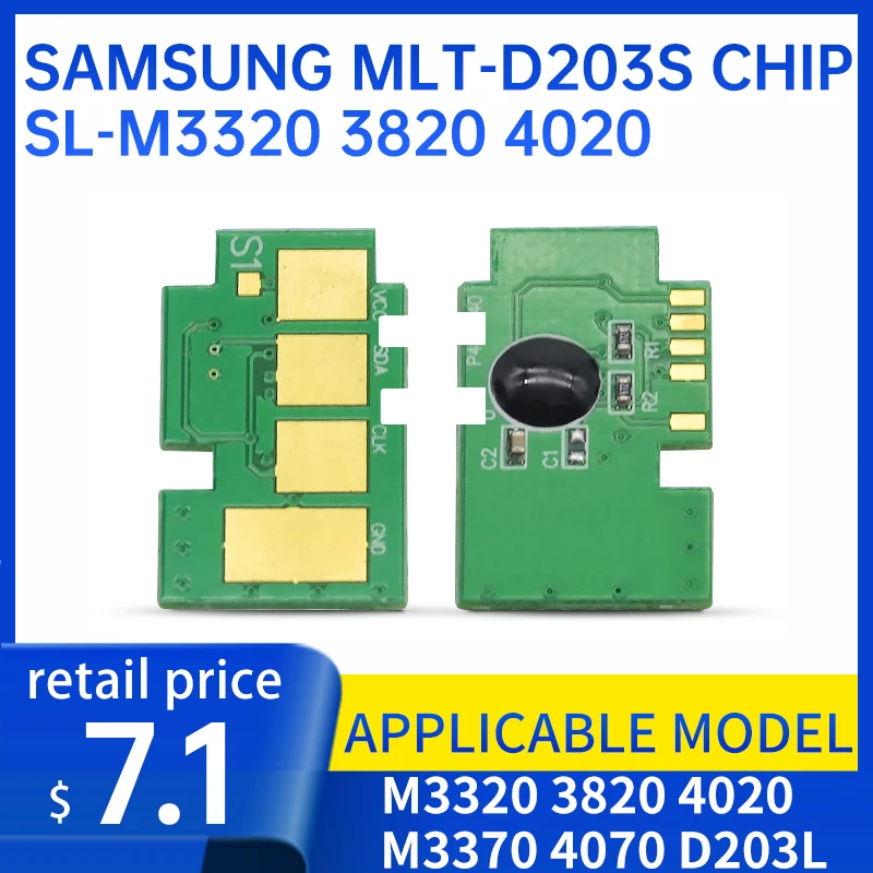 Za Samsung mlt-d203simpresor čip Samsung sl-m3320 38204020 uložak m3370 4070 d203l čip velikog kapaciteta 203 broje čip