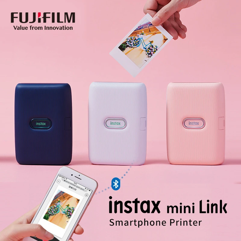 Novi pisač Fujifilm Instax Mini Link Registrirana ispis videozapisa Upravljanje kretanjem Pečat zajedno na zabavan način Pisač za mobilni telefon