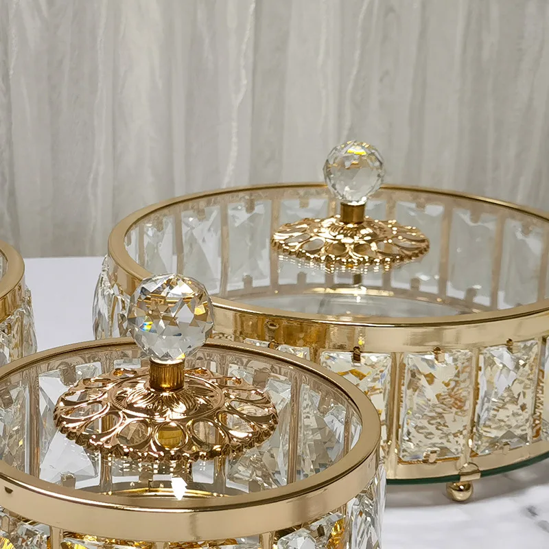 Europska luksuzna kristalna staklena zdjela za voće dnevni boravak stolić kutija za spremanje čokolade ukras osnovnoj uređenje sobe