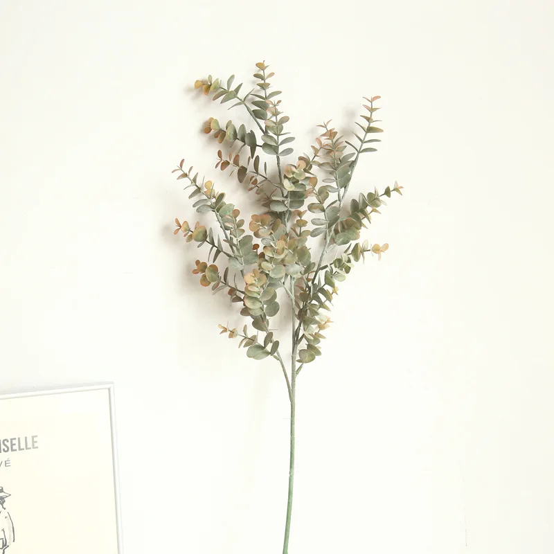 Umjetna biljka Plastična grana эвкалиптового drva za božićne vjenčanje uređenje Cvjetnih aranžmana umjetno lišće
