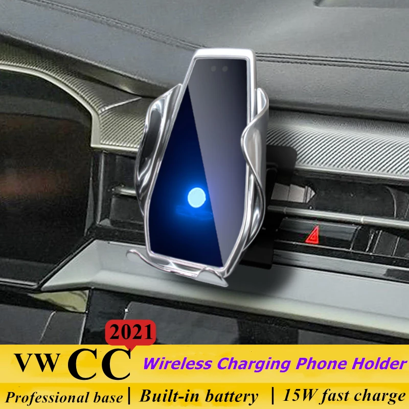 Za 2021-2022 VW CC Držač Telefona Bežični Punjač Volkswagen Auto Mobilni Telefon Nosač Nosač Navigacije GPS Podrška 360 Rotirajući