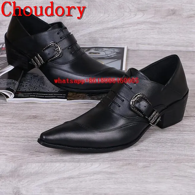 Choudory/funky crna talijanske cipele, marke gospodo modeliranje лоферы, oxfords, kožne cipele vjenčanje s oštrim vrhom čipka-up i шипах, veličina 12