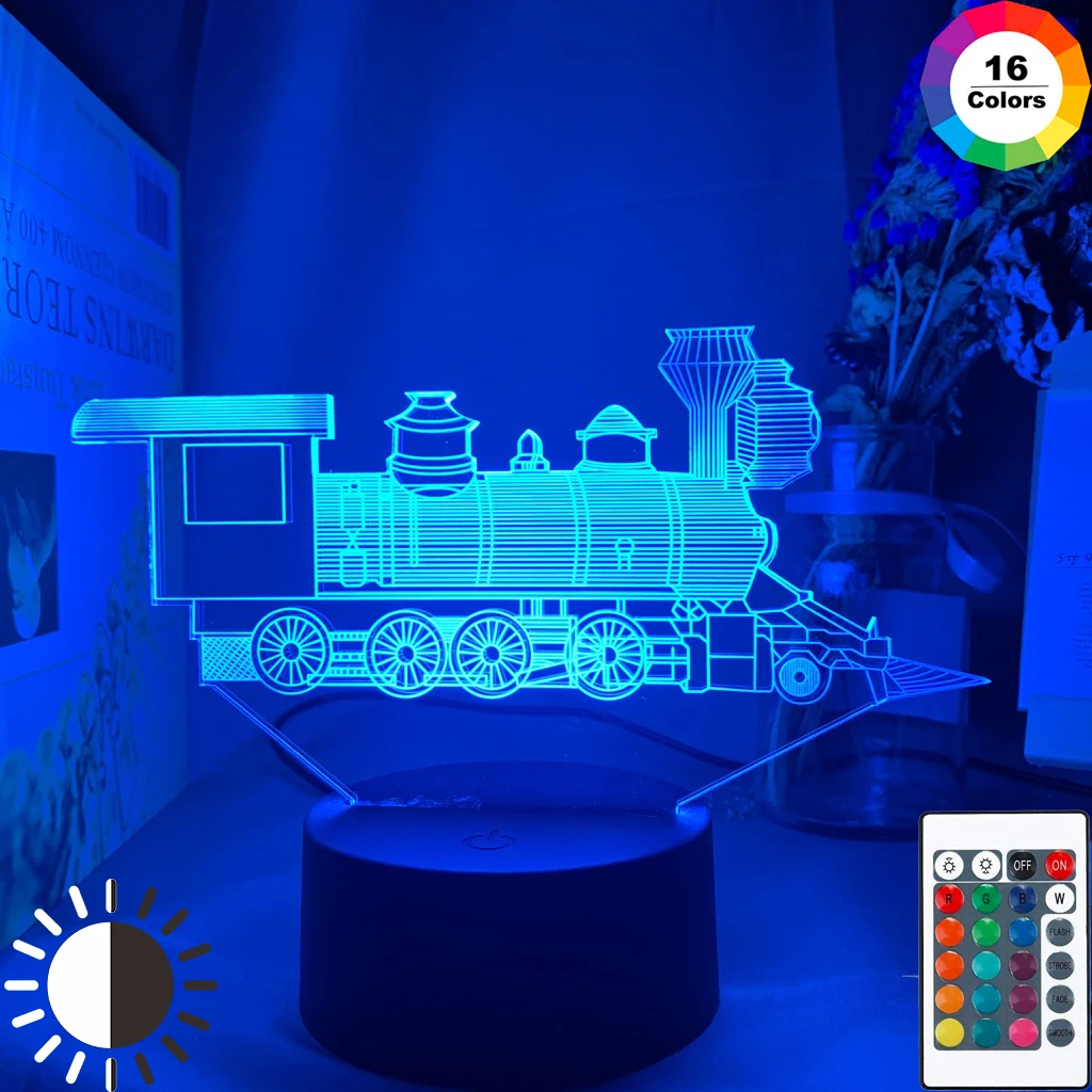 Lokomotiva Led noćno svjetlo za Uređenje Dječje Sobe je Jedinstveni Dar za Rođendan za djecu Nastavni plan i Sobe Lampe za Željeznički Motor
