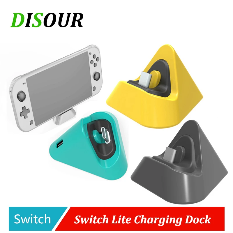 DISOUR Mini Switch Lite priključne Stanice za Punjenje priključne Stanice Držač za Nintendo Switch Lite Type C Punjač Osnovni Stalak Podrška Дропшиппинг
