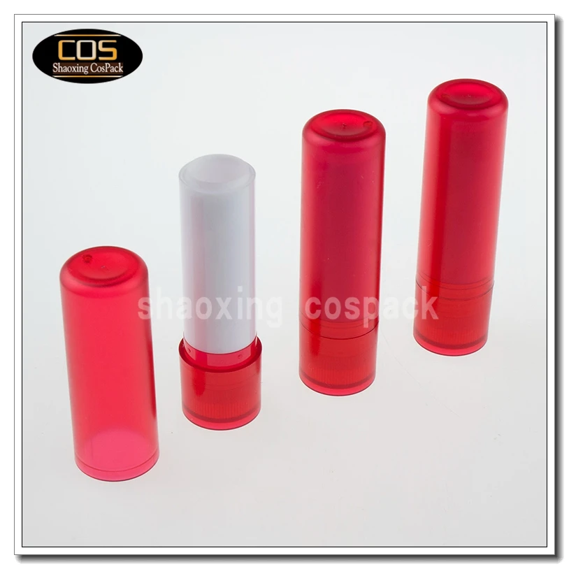 veleprodaja crvene prazne posude za sjajilo za usne, LB02-4.8 g crvene okrugle prazne cijevi za šminkanje, ambalaža za sjajilo za usne