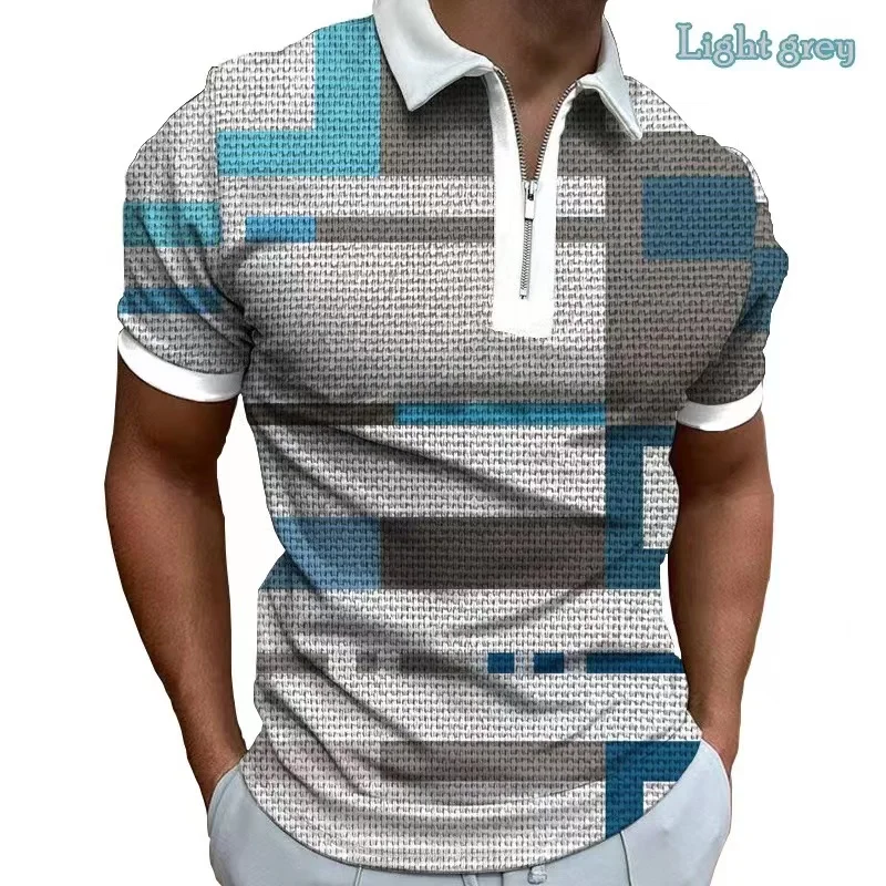 Ljetna Prozračna Muška Polo Majica s 3d Ispis, Casual majica, Muška Moda 2022, Novi Ukras na Munje, Majica s Kratkim rukavima, Top
