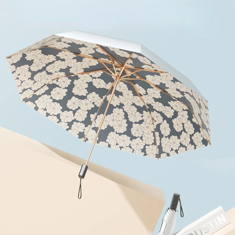 Ins Ženski kišobran sa zaštitom od sunca i uv zračenja Sklopivi kišobran dvostruke namjene Ультралегкий, kompaktan i prenosiv kišobran Automatski