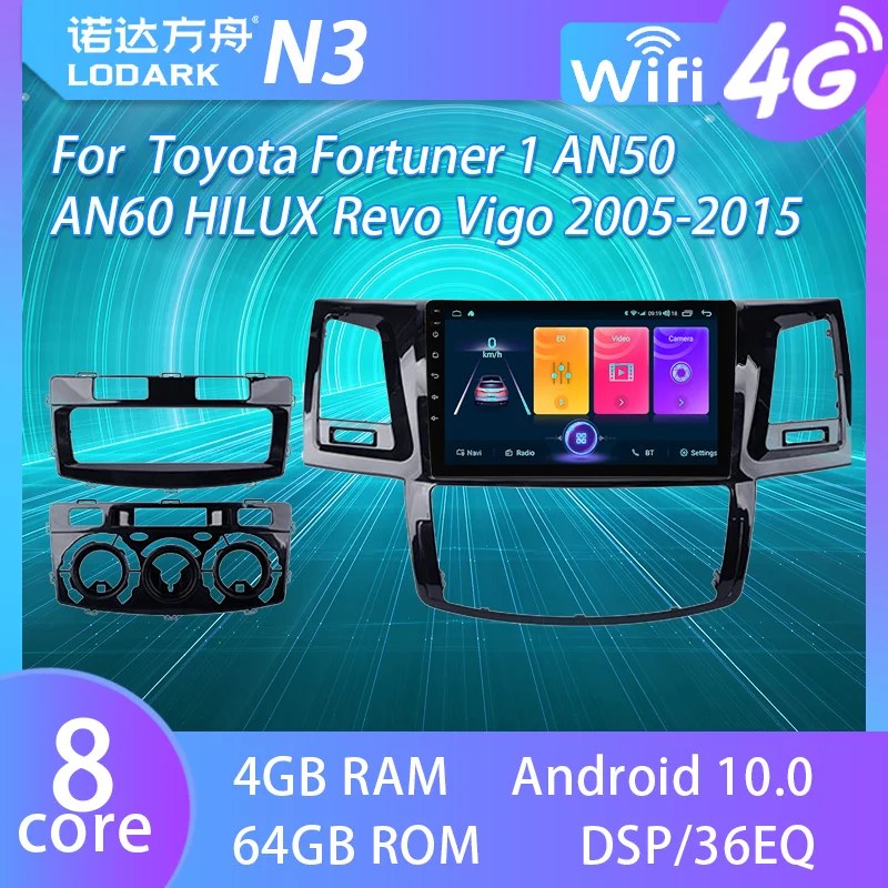 Auto Media player LODARK Za Toyota Fortuner 1 AN50 AN60 HILUX Revo Vigo 2005-2015 Android GPS Navigacijski Sustav Osjetljiv na Radiju