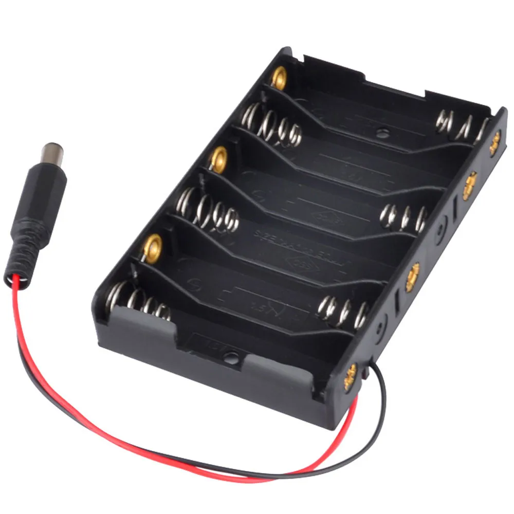 10шт 6 X AA Pretinca za Baterije Držač za Pohranu s Priključkom za Napajanje DC2.1 za Arduino Diy Power Bank Držač Baterije