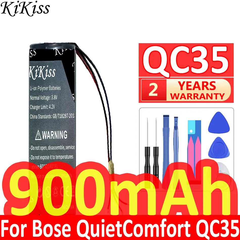 KiKiss Baterija za Bose QuietComfort 3 QuietComfort3 QC35 i QC35 II Baterija 3-ožičen slušalice QC3/QuietControl 30 QC30