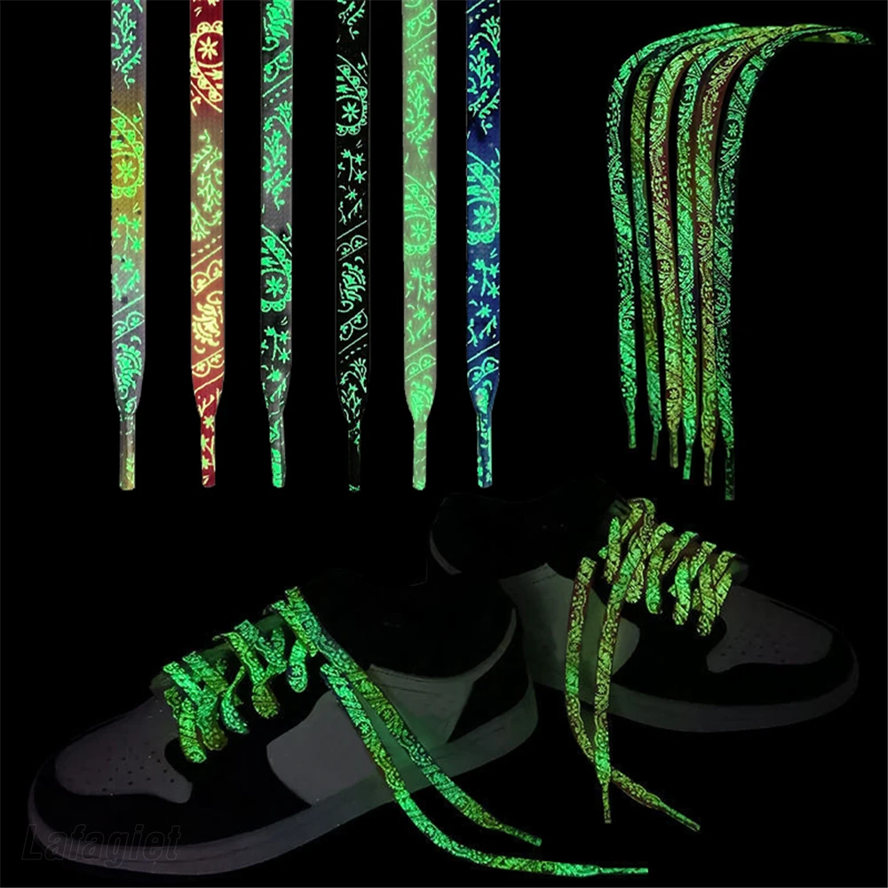 Modni Šarene Reflektirajućim Vezice Za cipele, Sjajne Cipele, Vezice Za obuću sa Laserskim šljokicama, Vezice za cipele, Fluorescentne cipele 100/120/140/160 cm