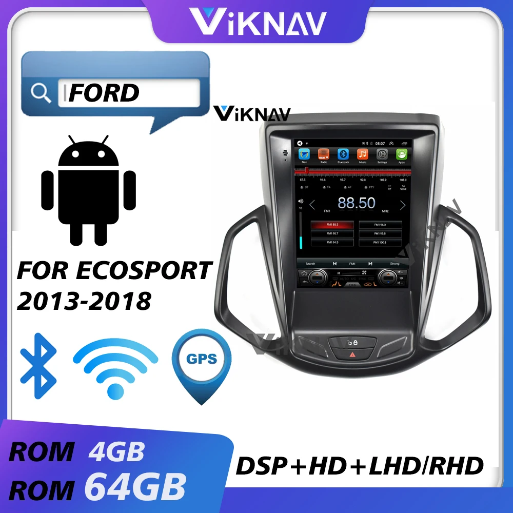 gps auto navigacijski multimedijalni player za ford ecosport 2013 2014 2015 2016-2018 android radio multimedijski uređaj vertikalni prikaz LHD RHD