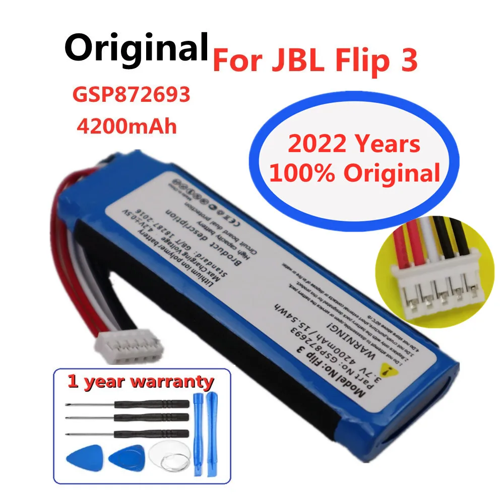 2022 godine Novi 100% Original Bateriju GSP872693 Za JBL Flip 3 Flip3 4200 mah Bežični Bluetooth Zvučnik Baterije + Kompleta Alata