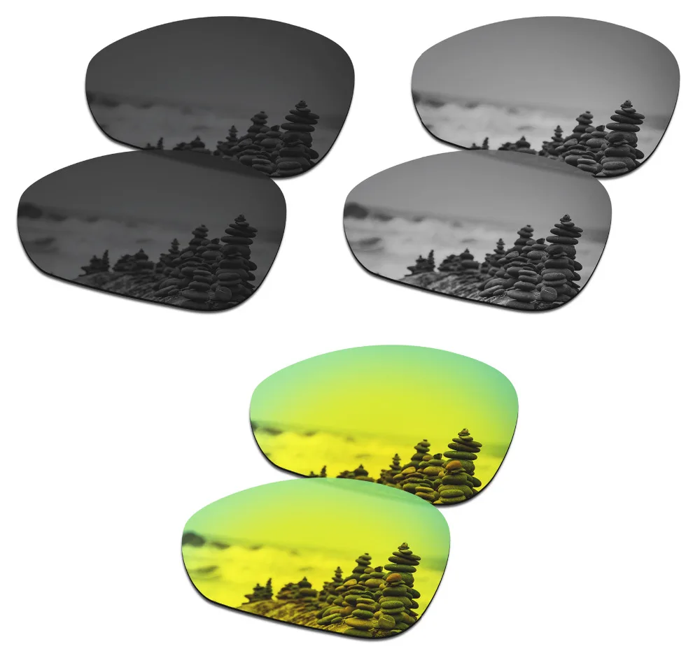 SmartVLT 3 para Polarizirane sunčane naočale Izmjenjive Leće za Oakley Crosshair 1.0 (2005) Crna i Srebrna Titan i 24K Zlata