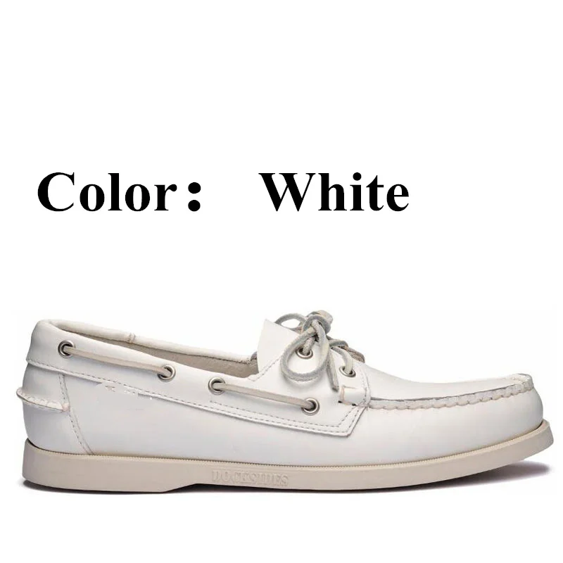 Muške klasične cipele-brod od prave kože, Dizajner Muške tenisice za Homme Femme, Bijele лоферы Y004