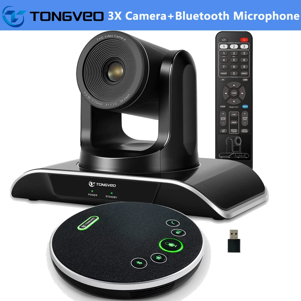 Skladište za konferencijske dvorane TONGVEO All-in-One HD 1080P sa 3x optičkim zoomom PTZ kamera za konferencije i handsfree Bluetooth