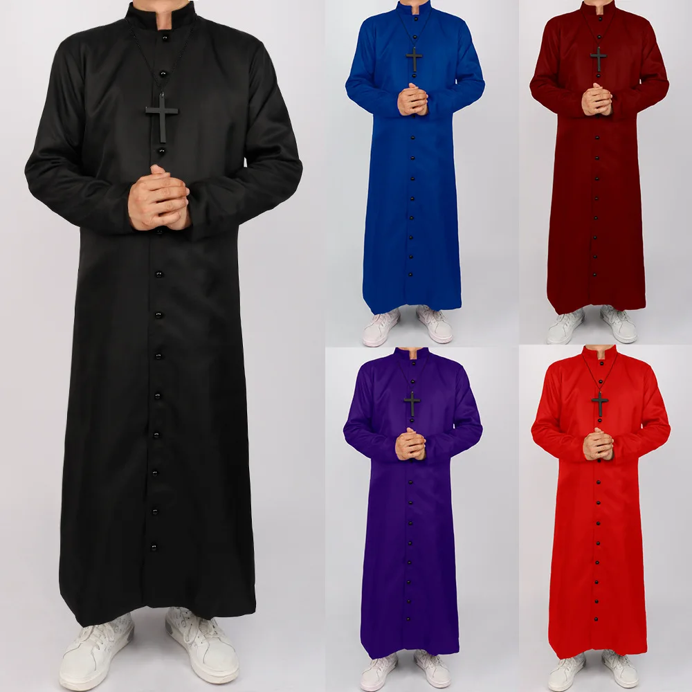 Novi Halloween Svećenik Kum Cos Odijelo Scenski Prikaz Uloga Igranje Igra Cosplay